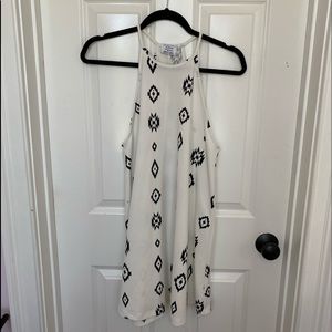 Zara high neck black and white dress